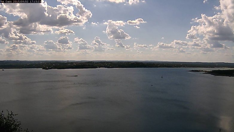 Lake Travis webcam, September 2, 2015 4:20 PM CT