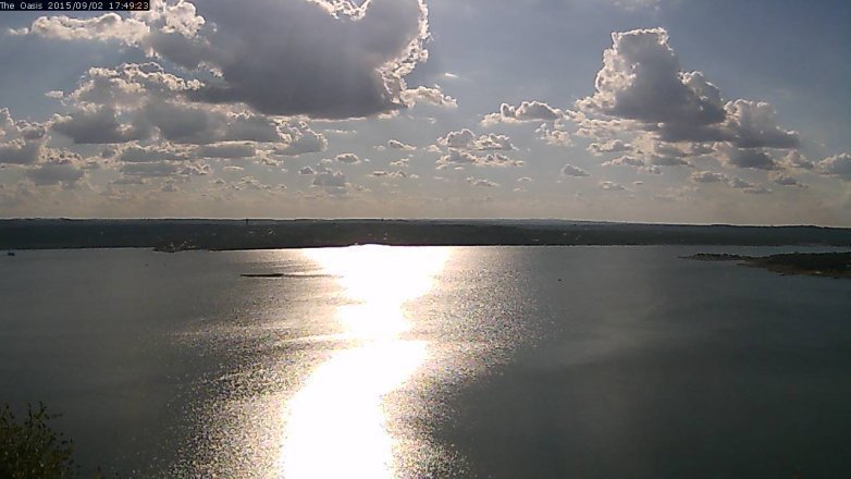 Lake Travis webcam, September 2, 2015 4:55 PM CT