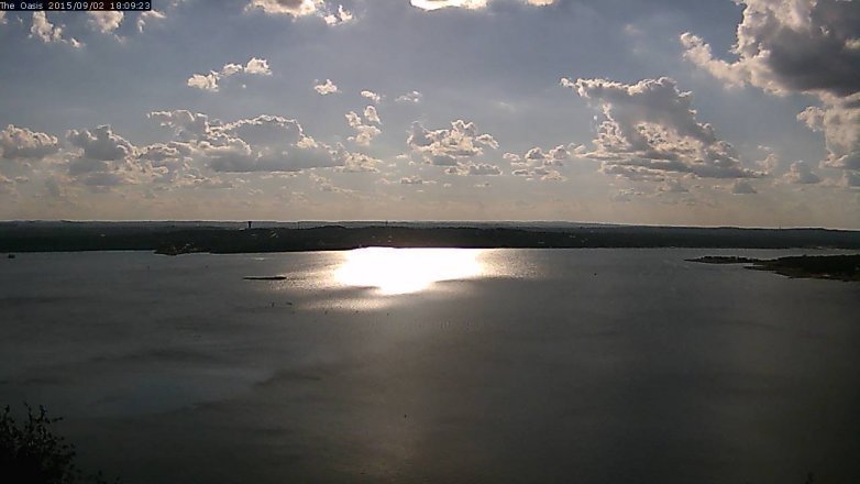 Lake Travis webcam, September 2, 2015 5:15 PM CT