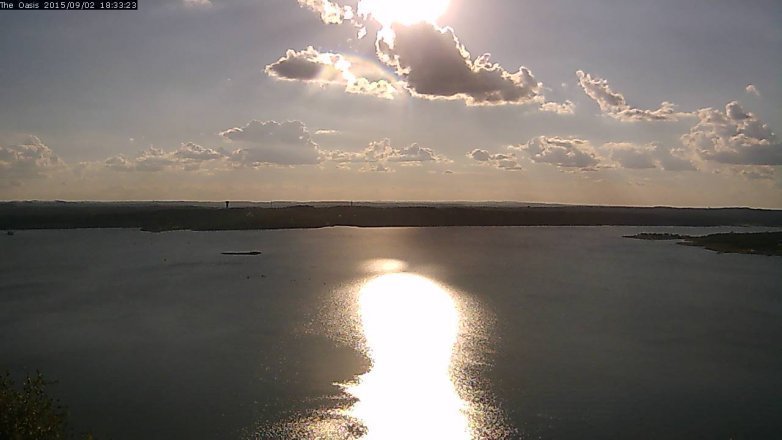 Lake Travis webcam, September 2, 2015 5:40 PM CT