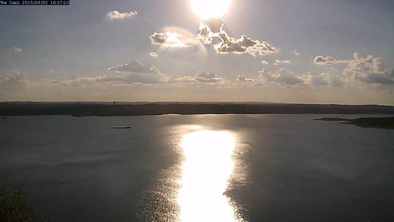 Lake Travis webcam, September 2, 2015 5:45 PM CT