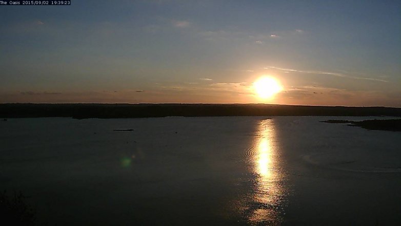Lake Travis webcam, September 2, 2015 6:45 PM CT