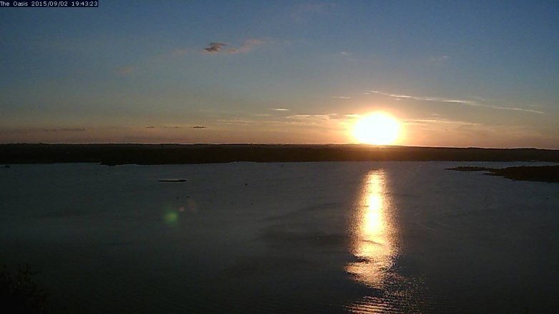 Lake Travis webcam, September 2, 2015 6:50 PM CT