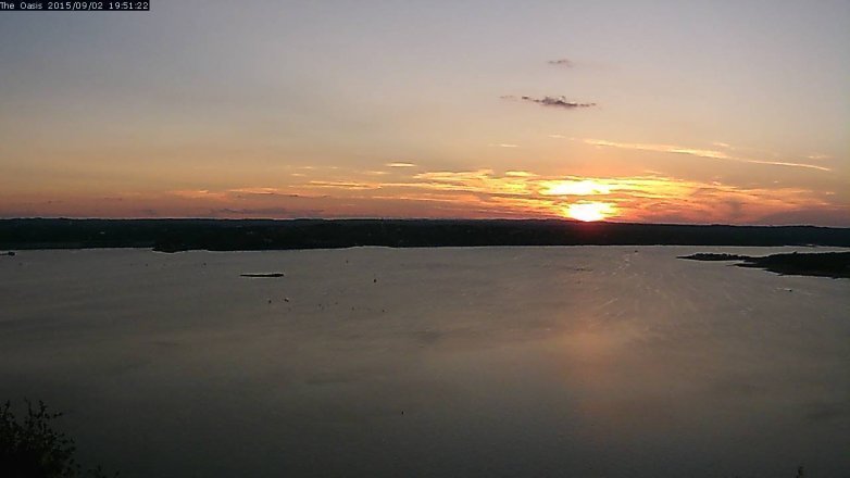 Lake Travis webcam, September 2, 2015 6:55 PM CT