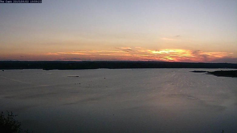 Lake Travis webcam, September 2, 2015 7:05 PM CT