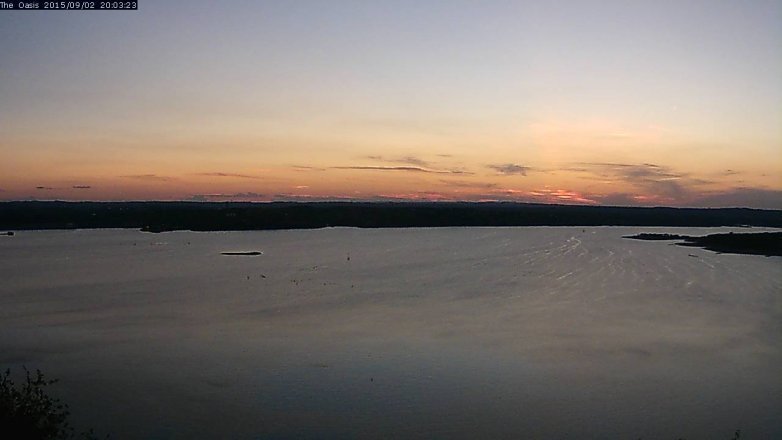 Lake Travis webcam, September 2, 2015 7:10 PM CT