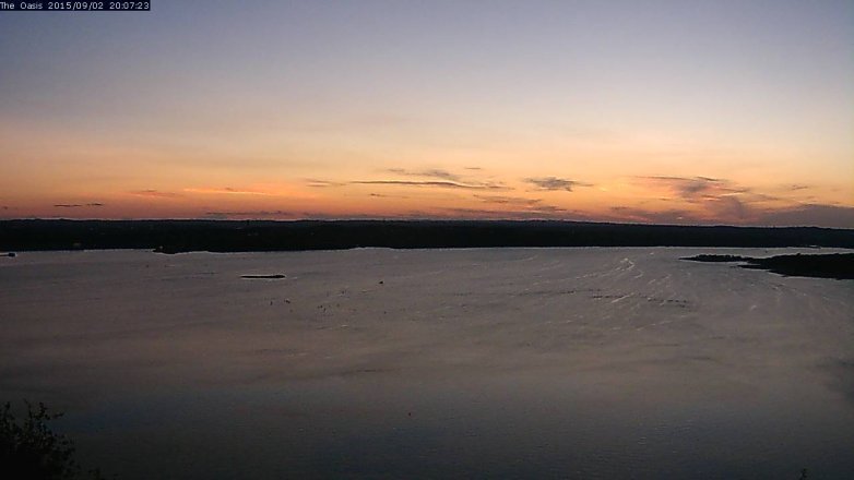 Lake Travis webcam, September 2, 2015 7:15 PM CT