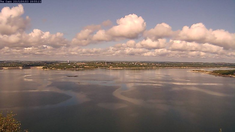 Lake Travis webcam, September 3, 2015 9:00 AM CT