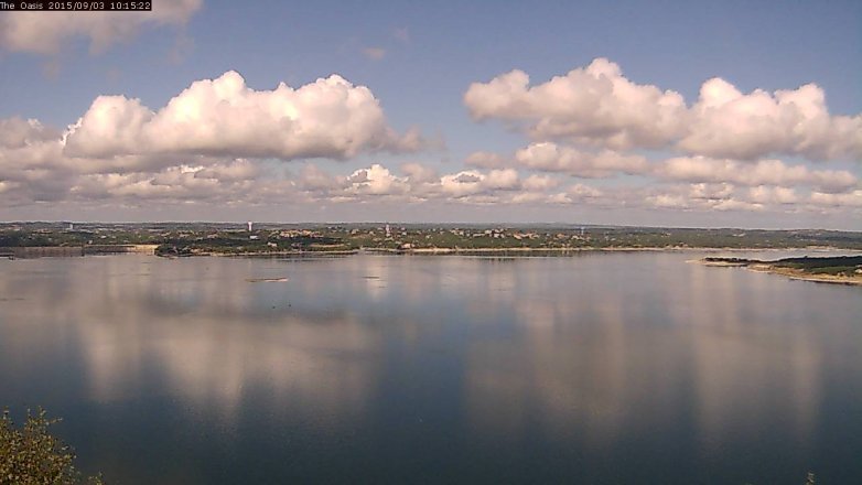 Lake Travis webcam, September 3, 2015 9:20 AM CT
