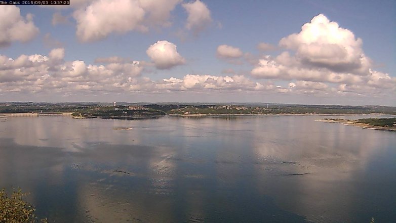 Lake Travis webcam, September 3, 2015 9:45 AM CT