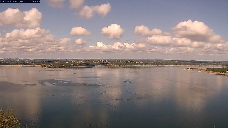 Lake Travis webcam, September 3, 2015 9:50 AM CT