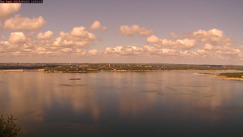 Lake Travis webcam, September 3, 2015 10:00 AM CT