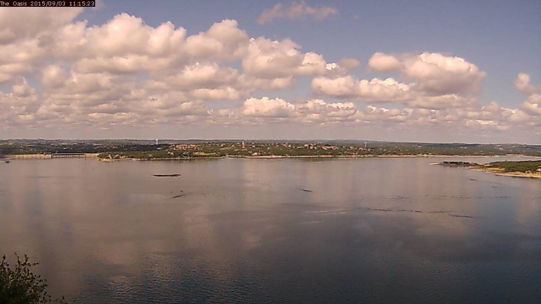 Lake Travis webcam, September 3, 2015 10:20 AM CT