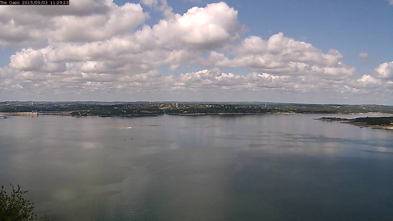 Lake Travis webcam, September 3, 2015 10:35 AM CT
