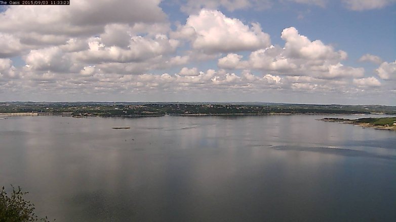 Lake Travis webcam, September 3, 2015 10:40 AM CT