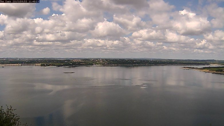 Lake Travis webcam, September 3, 2015 10:55 AM CT