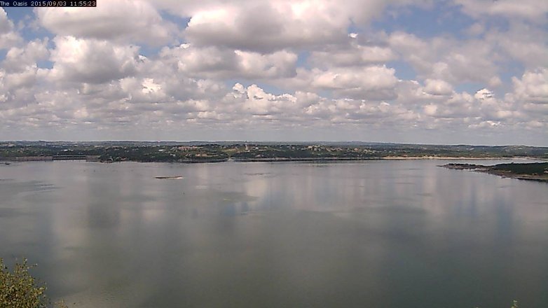 Lake Travis webcam, September 3, 2015 11:00 AM CT