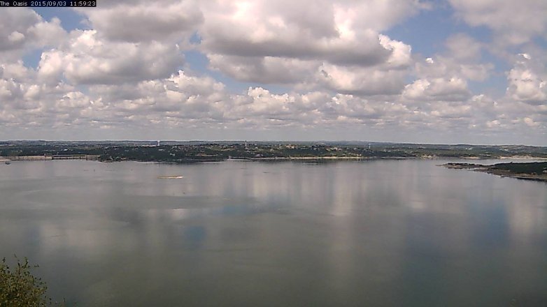 Lake Travis webcam, September 3, 2015 11:05 AM CT