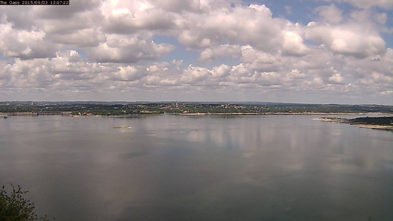 Lake Travis webcam, September 3, 2015 11:15 AM CT