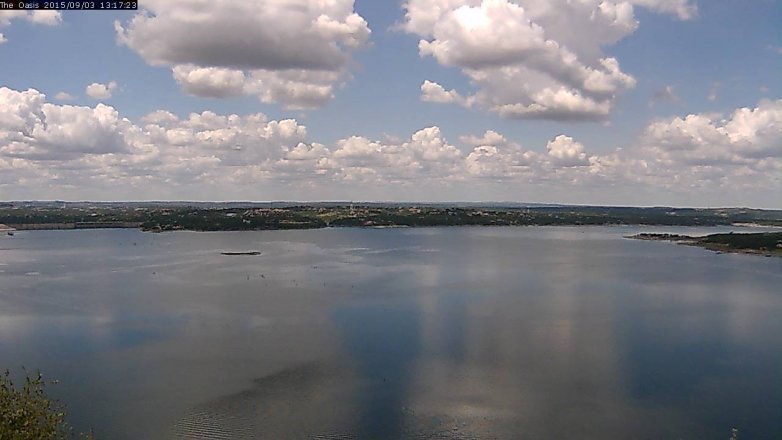 Lake Travis webcam, September 3, 2015 12:25 PM CT