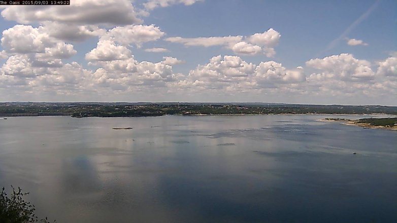 Lake Travis webcam, September 3, 2015 12:55 PM CT