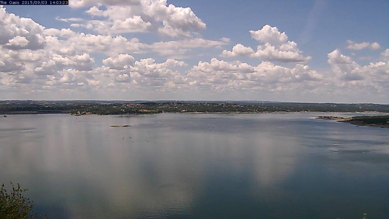 Lake Travis webcam, September 3, 2015 1:10 PM CT