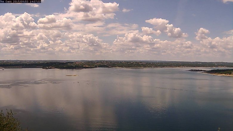 Lake Travis webcam, September 3, 2015 1:15 PM CT