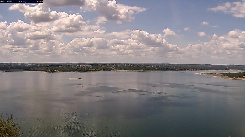 Lake Travis webcam, September 3, 2015 1:20 PM CT