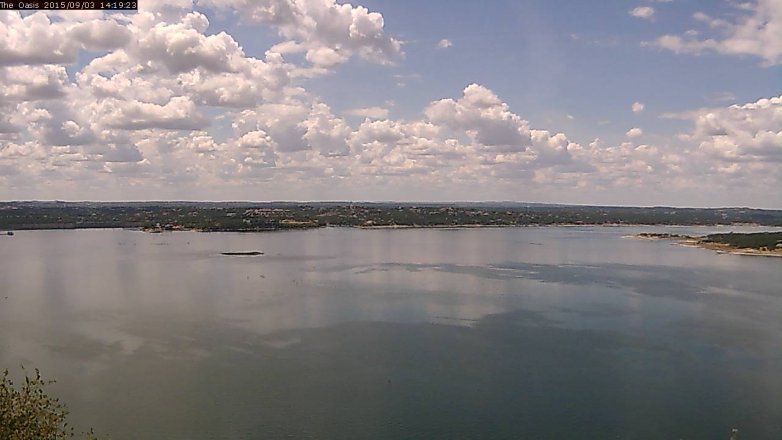 Lake Travis webcam, September 3, 2015 1:25 PM CT