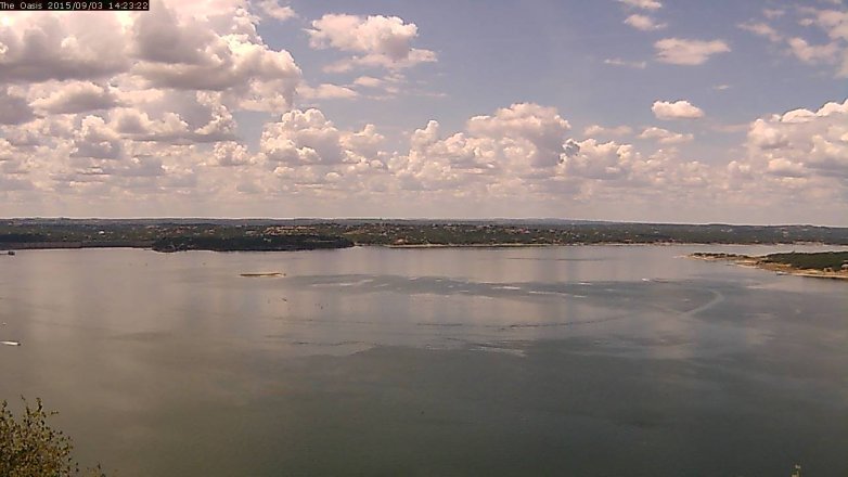 Lake Travis webcam, September 3, 2015 1:30 PM CT