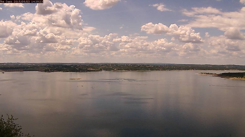 Lake Travis webcam, September 3, 2015 1:45 PM CT