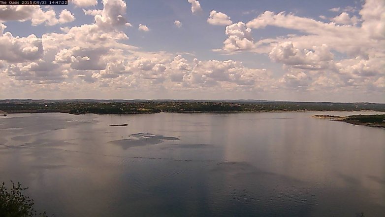 Lake Travis webcam, September 3, 2015 1:55 PM CT