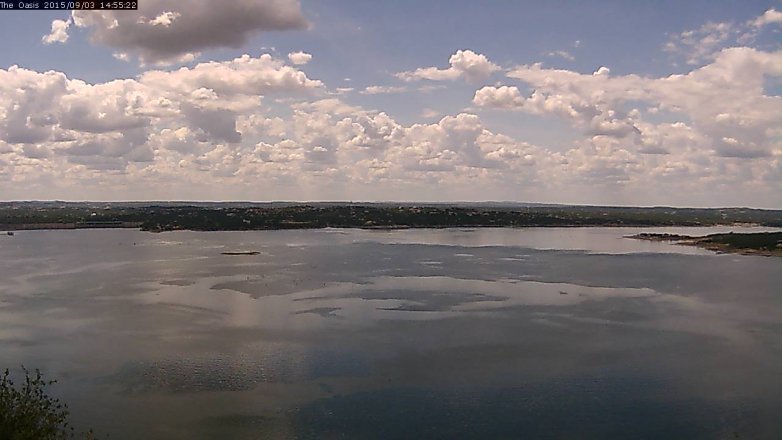 Lake Travis webcam, September 3, 2015 2:00 PM CT