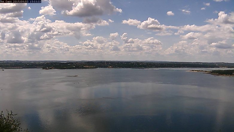 Lake Travis webcam, September 3, 2015 2:10 PM CT