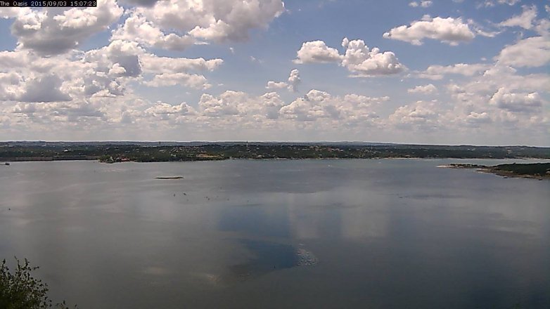 Lake Travis webcam, September 3, 2015 2:15 PM CT