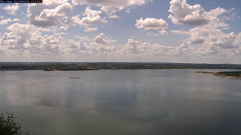 Lake Travis webcam, September 3, 2015 2:20 PM CT