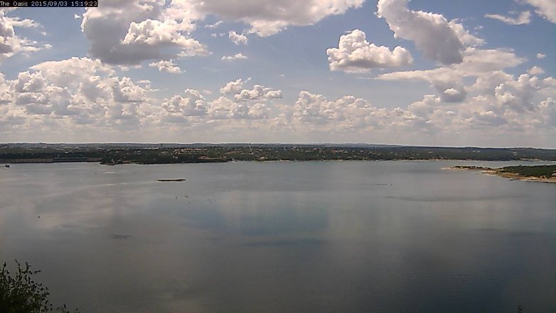 Lake Travis webcam, September 3, 2015 2:25 PM CT