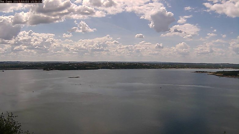 Lake Travis webcam, September 3, 2015 2:35 PM CT