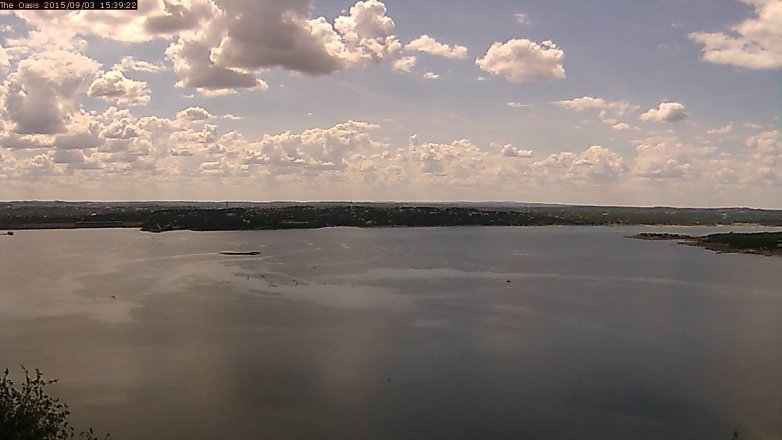 Lake Travis webcam, September 3, 2015 2:45 PM CT