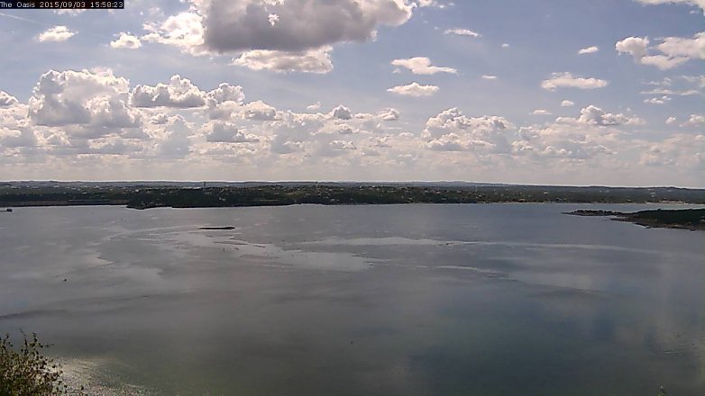 Lake Travis webcam, September 3, 2015 3:05 PM CT