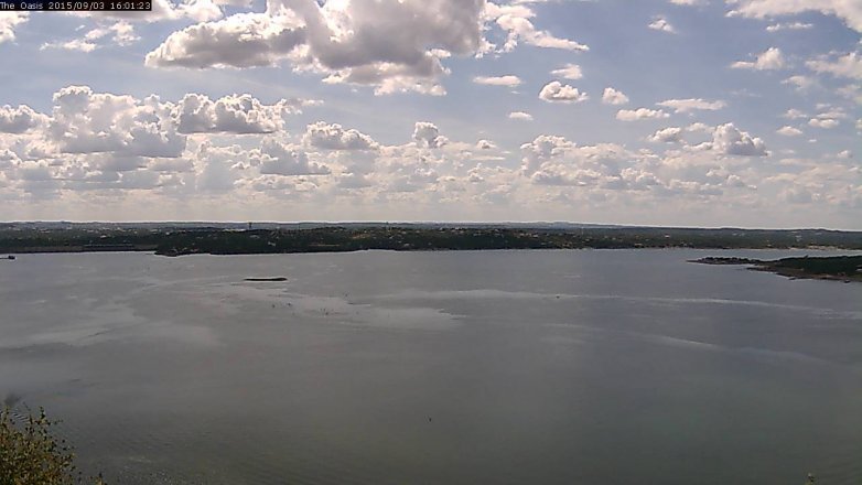 Lake Travis webcam, September 3, 2015 3:10 PM CT
