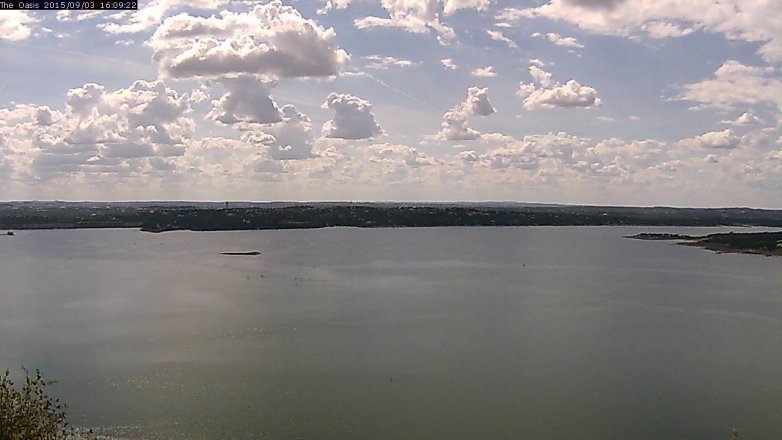 Lake Travis webcam, September 3, 2015 3:15 PM CT