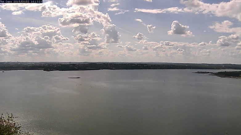 Lake Travis webcam, September 3, 2015 3:20 PM CT