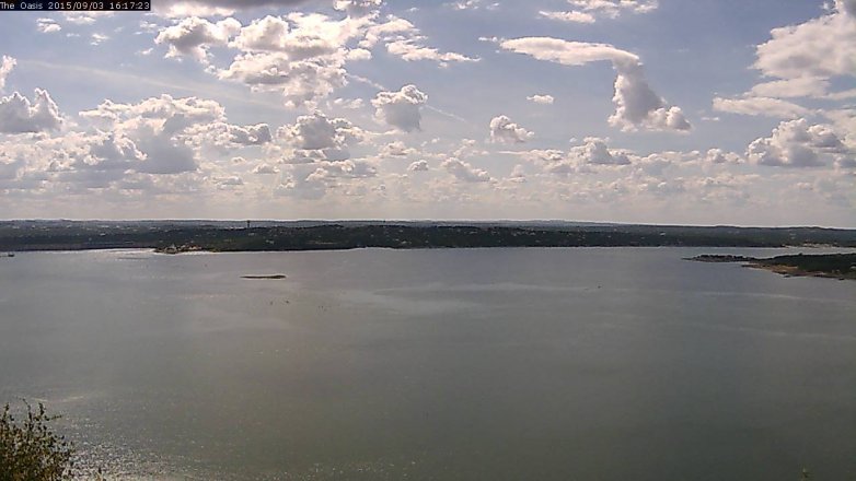 Lake Travis webcam, September 3, 2015 3:25 PM CT