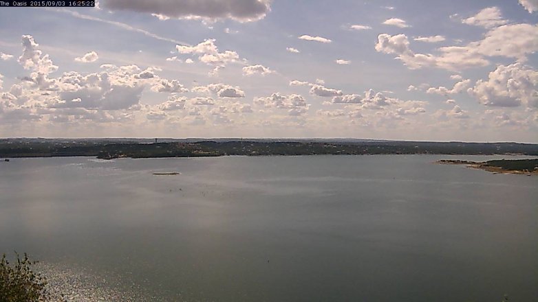 Lake Travis webcam, September 3, 2015 3:30 PM CT