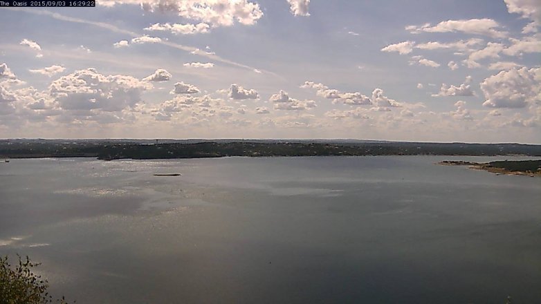 Lake Travis webcam, September 3, 2015 3:35 PM CT