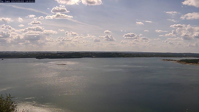 Lake Travis webcam, September 3, 2015 3:40 PM CT