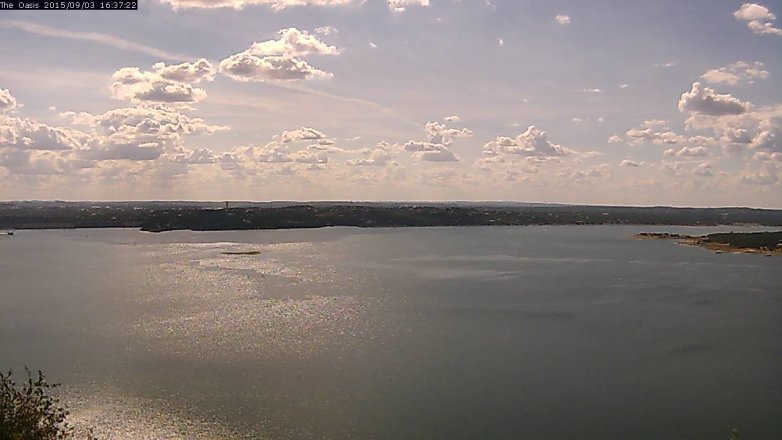 Lake Travis webcam, September 3, 2015 3:45 PM CT