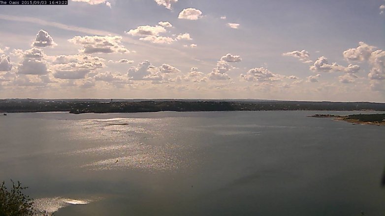 Lake Travis webcam, September 3, 2015 3:50 PM CT
