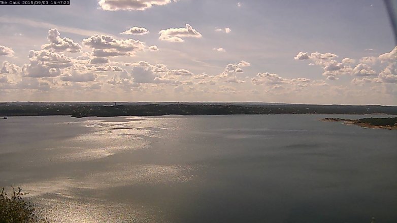 Lake Travis webcam, September 3, 2015 3:55 PM CT
